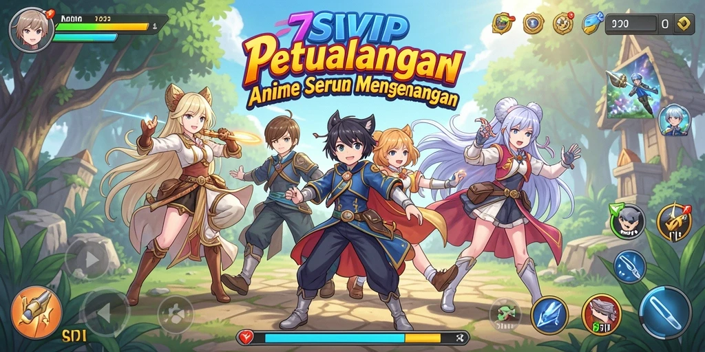 Tampilan gameplay Anime yang dinamis dan menarik.