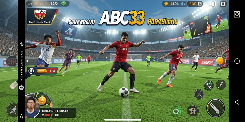 Tampilan gameplay seru dari ABC33 yang memperlihatkan aksi olahraga mendebarkan.