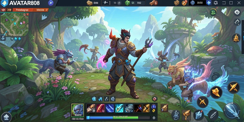 Screenshot menampilkan aksi seru dalam pertempuran MMORPG.