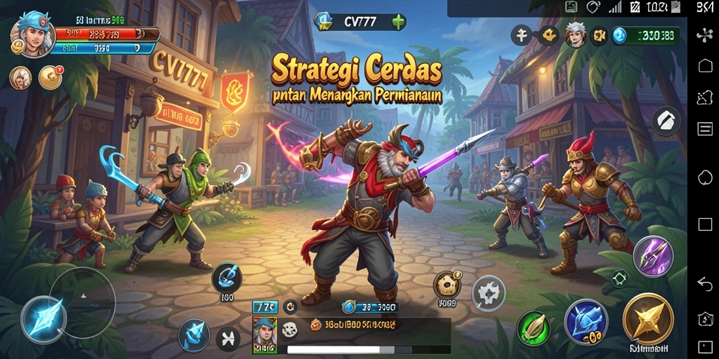 Screenshot gameplay CV777 menampilkan pertempuran strategi yang intens.