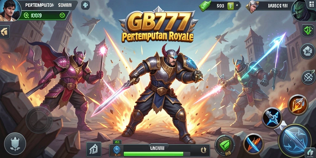 Gameplay mendebarkan GB777 dalam pertempuran Battle Royale.