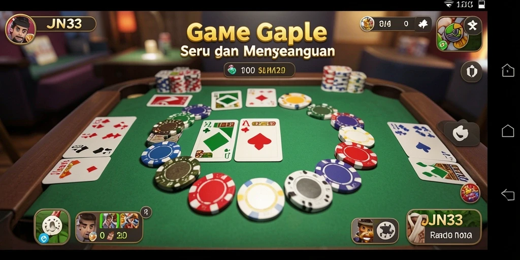 Tampilan gameplay Gaple yang seru dan menarik di JIN33.