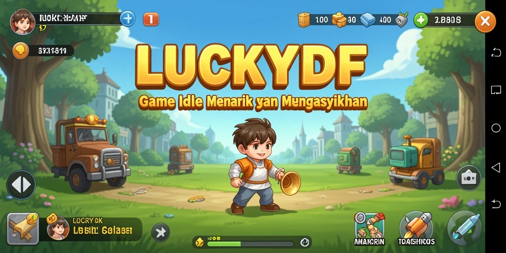 Tampilan gameplay LUCKYDF yang seru dan menawan.