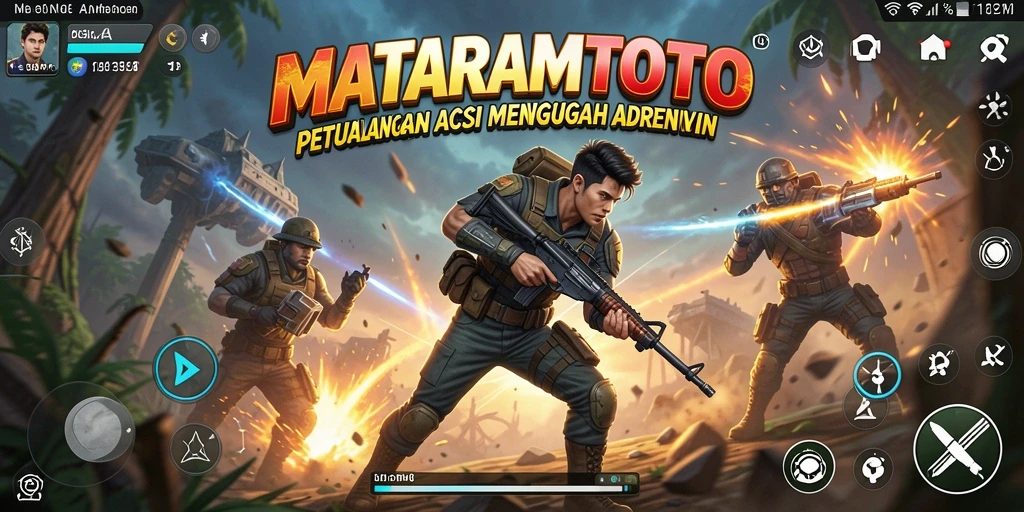 Gameplay aksi seru di MATARAMTOTO menunjukkan keahlian bertarung.