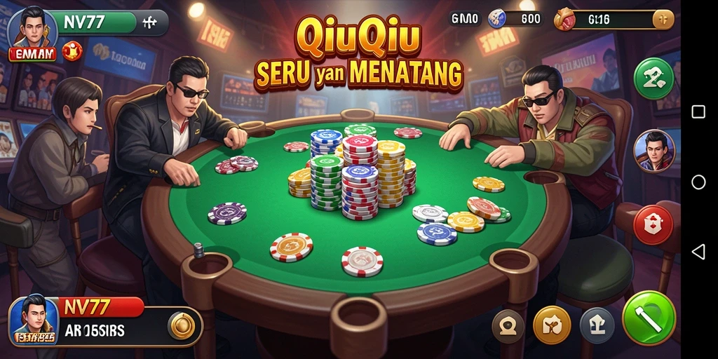 Tampilan gameplay menarik dari NV77 yang penuh strategi QiuQiu.