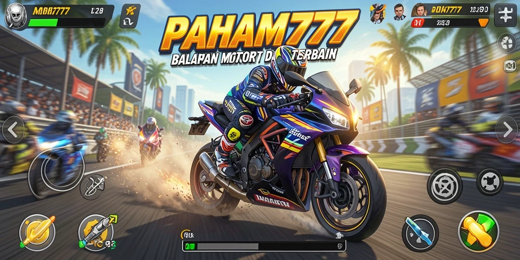 Gameplay seru di balapan motor PAHAM777 yang mendebarkan.