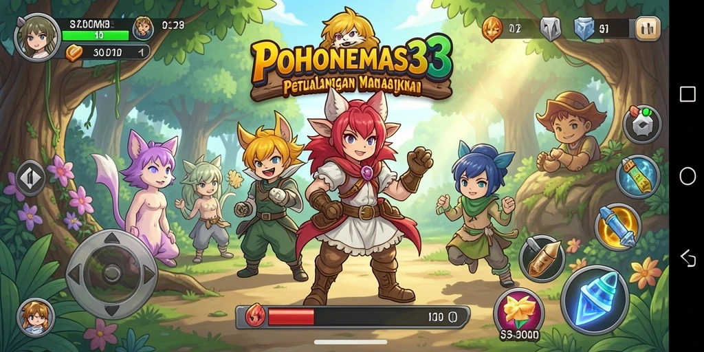 Tampilkan gameplay seru dan karakter Anime dari POHONEMAS33.