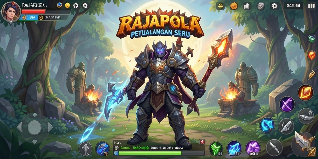 Tampilan gameplay RAJAPOLA yang memukau dan dinamis.