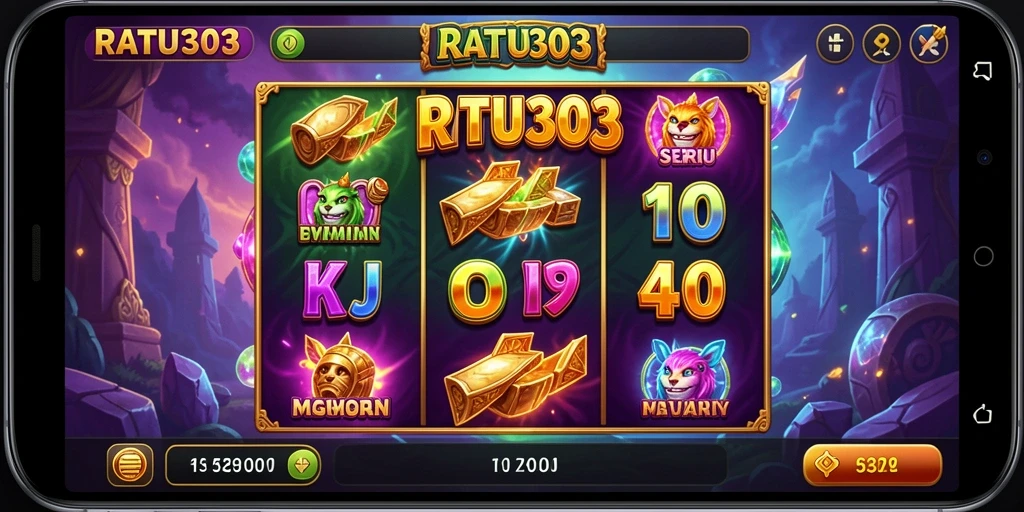 Tampilan gameplay slot yang menarik dan penuh warna dari RATU303.