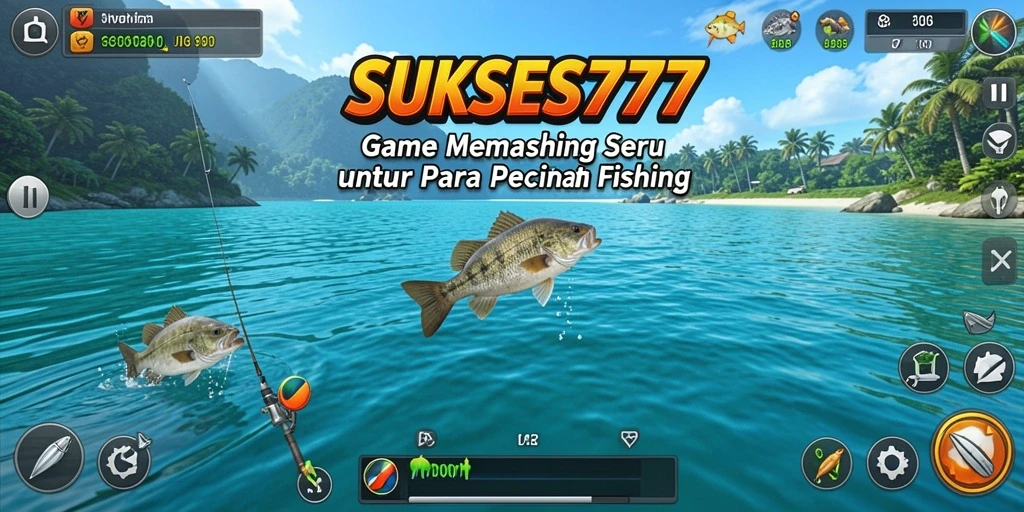 Tampilan gameplay seru dalam SUKSES777 dengan berbagai ikan yang menunggu untuk ditangkap.