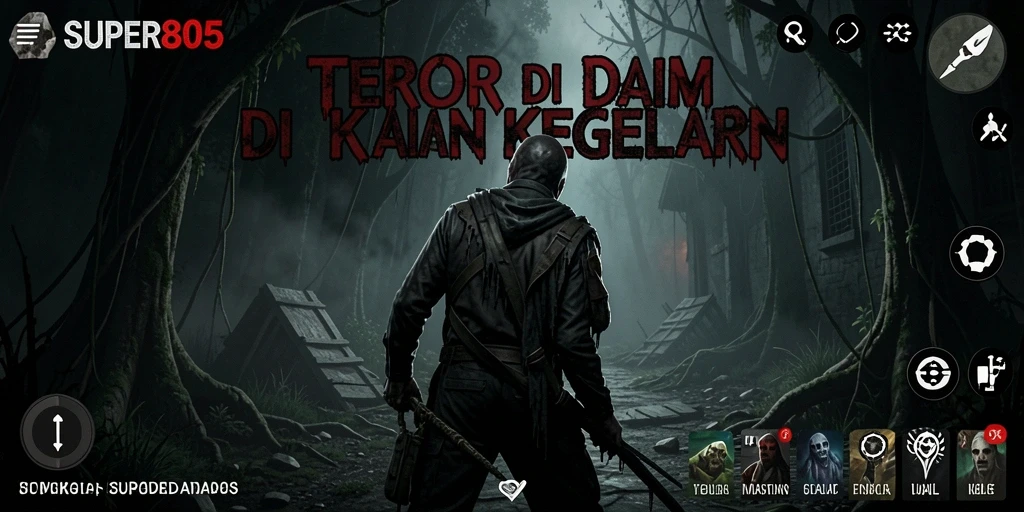 Tampilan gameplay yang menegangkan dan mencekam di SUPER805.