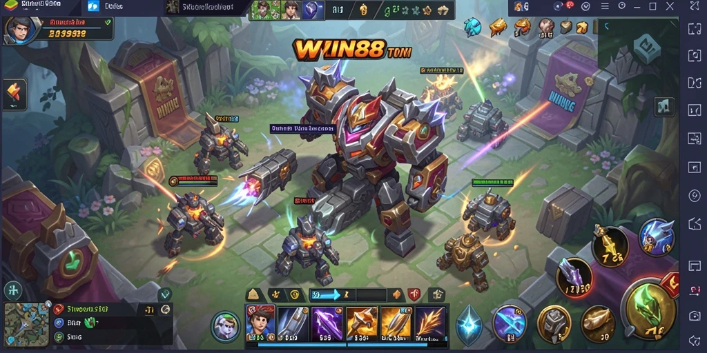 Tampilan menarik gameplay strategis di WIN88.