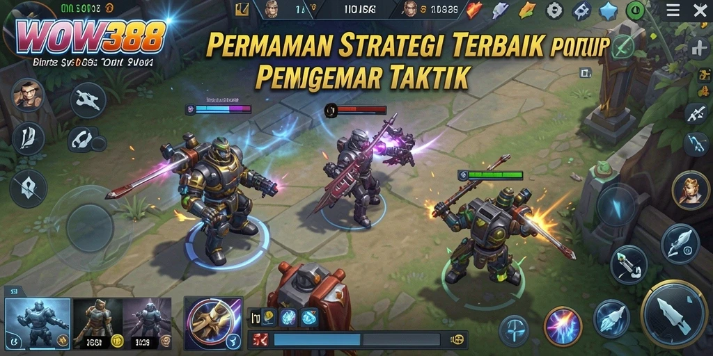 Screenshot gameplay <strong>WOW388</strong> menunjukkan pertarungan strategi yang menegangkan.